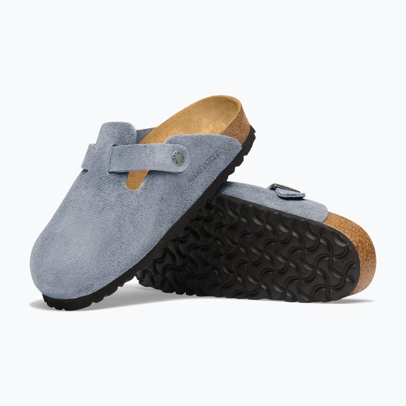Papucsok BIRKENSTOCK Boston Suede Leather stone blue 5