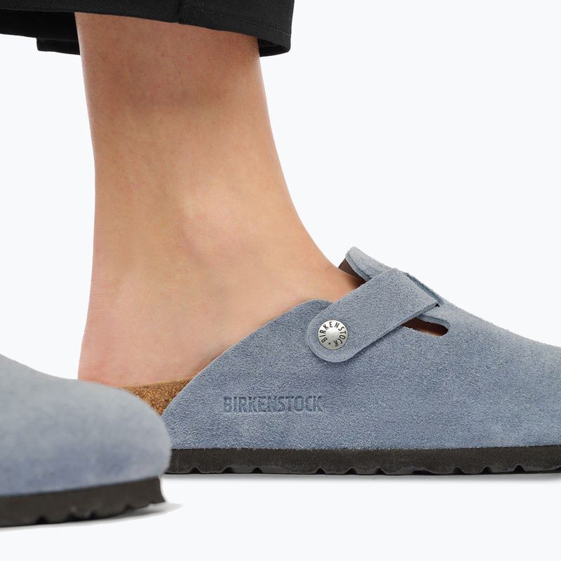 Papucsok BIRKENSTOCK Boston Suede Leather stone blue 7