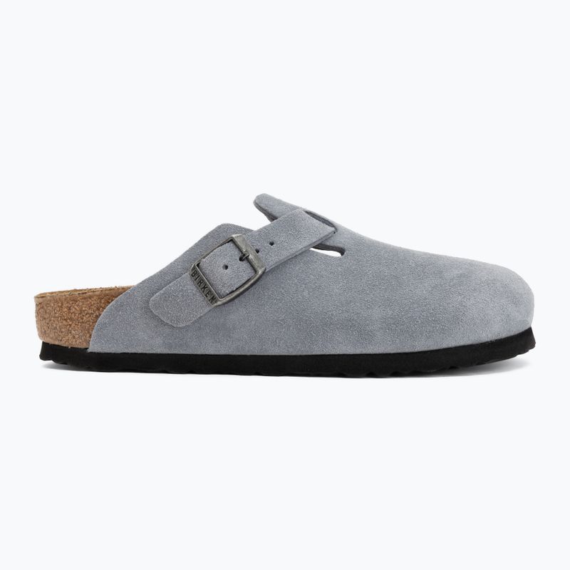 Papucsok BIRKENSTOCK Boston Suede Leather stone blue 2