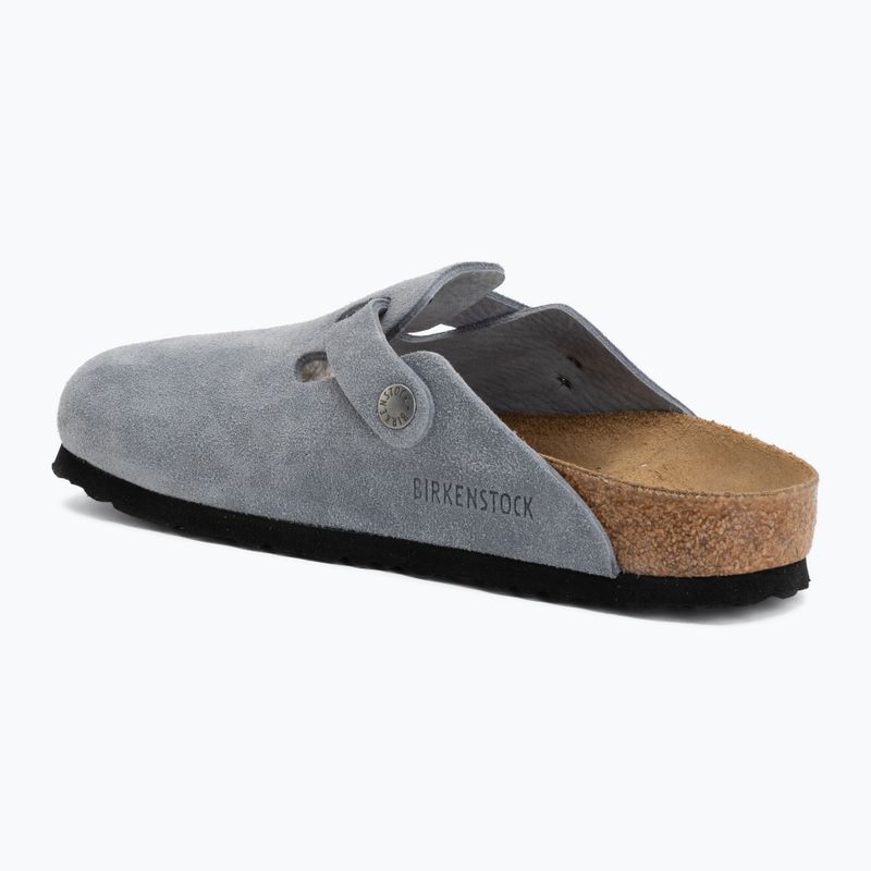Papucsok BIRKENSTOCK Boston Suede Leather stone blue 3