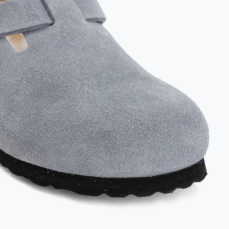 Papucsok BIRKENSTOCK Boston Suede Leather stone blue 7