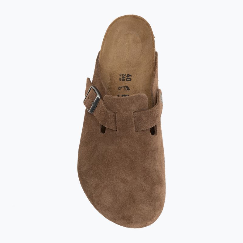 Papucsok BIRKENSTOCK Boston Suede Leather dark tea 5