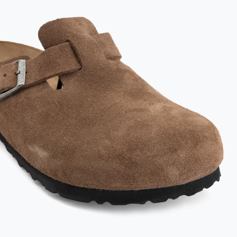 Papucsok BIRKENSTOCK Boston Suede Leather dark tea 7