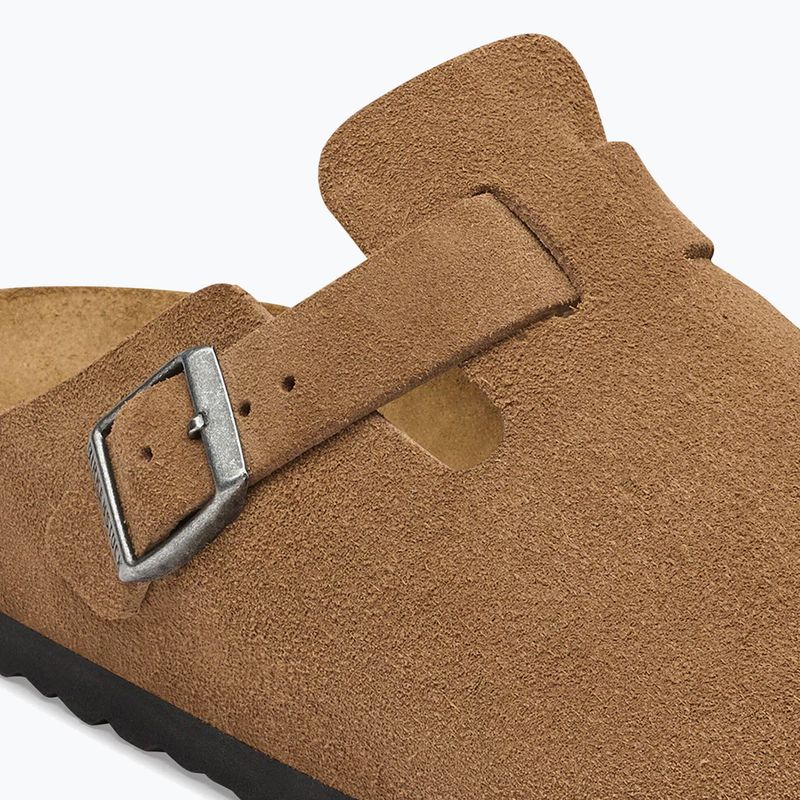 Papucsok BIRKENSTOCK Boston Suede Leather dark tea 6