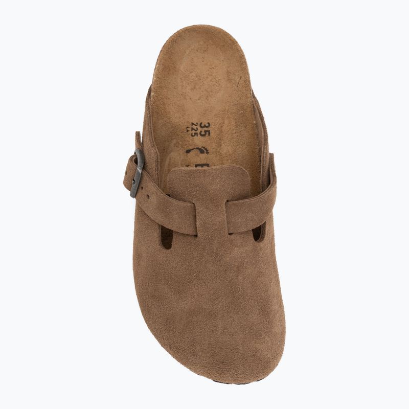 Papucsok BIRKENSTOCK Boston Suede Leather dark tea 5
