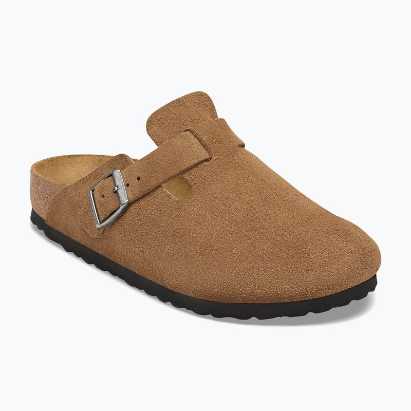 Papucsok BIRKENSTOCK Boston Suede Leather dark tea
