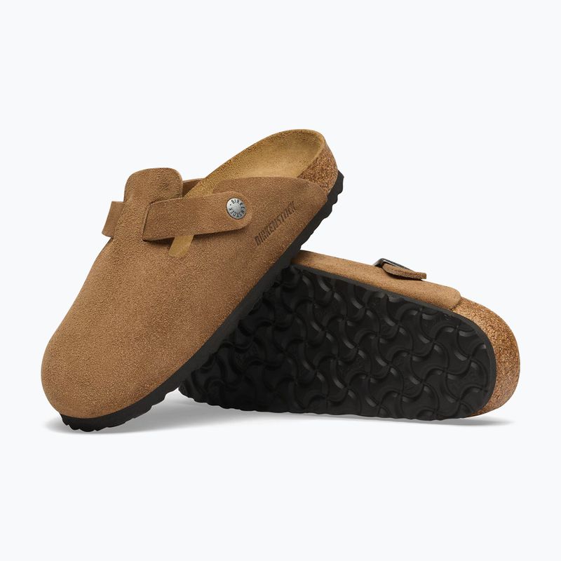 Papucsok BIRKENSTOCK Boston Suede Leather dark tea 5