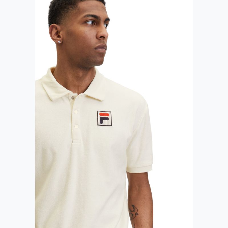 Férfi galléros póló FILA Liverpool Towelling antique white 4