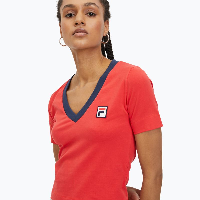 Női póló FILA Ludhiana true red 4