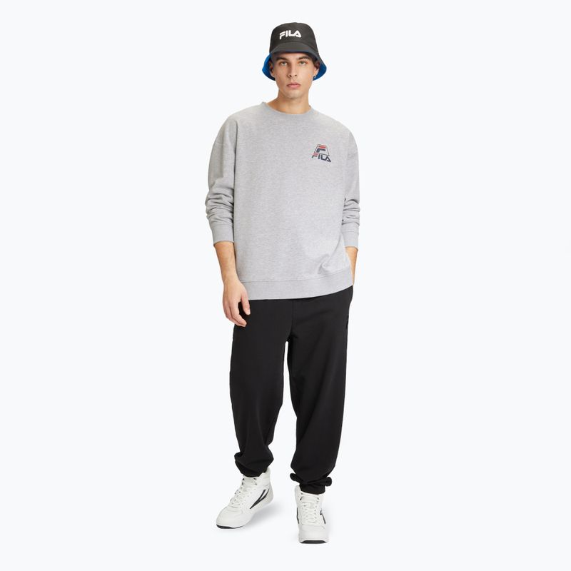 Férfi pulóver FILA Lahti Crew light grey melange 2
