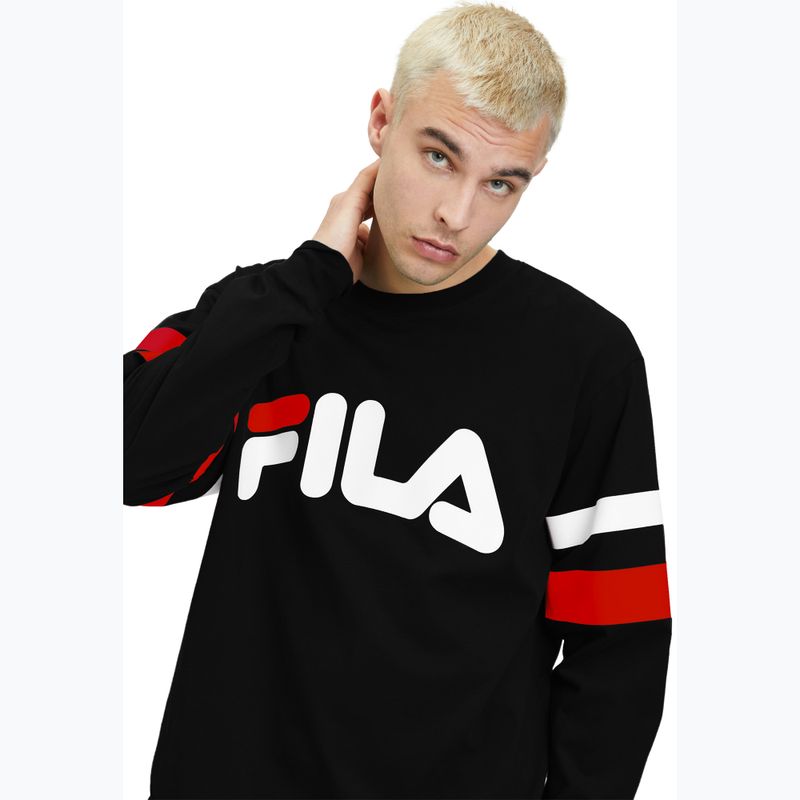 Férfi pulóver  FILA Luohe Oversized Crew black 4