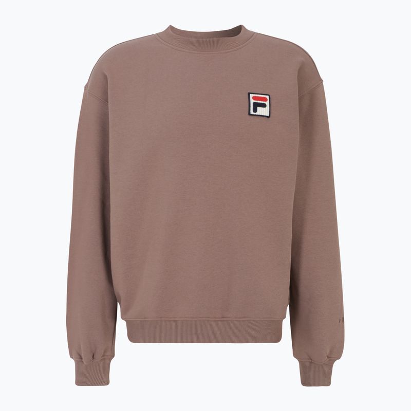FILA Broby Crew Neck pulóver mély szürkésbarna színben