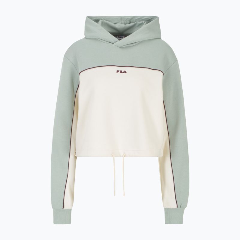 FILA női pulóver Laagna Blocked Hoody jade/antik fehér