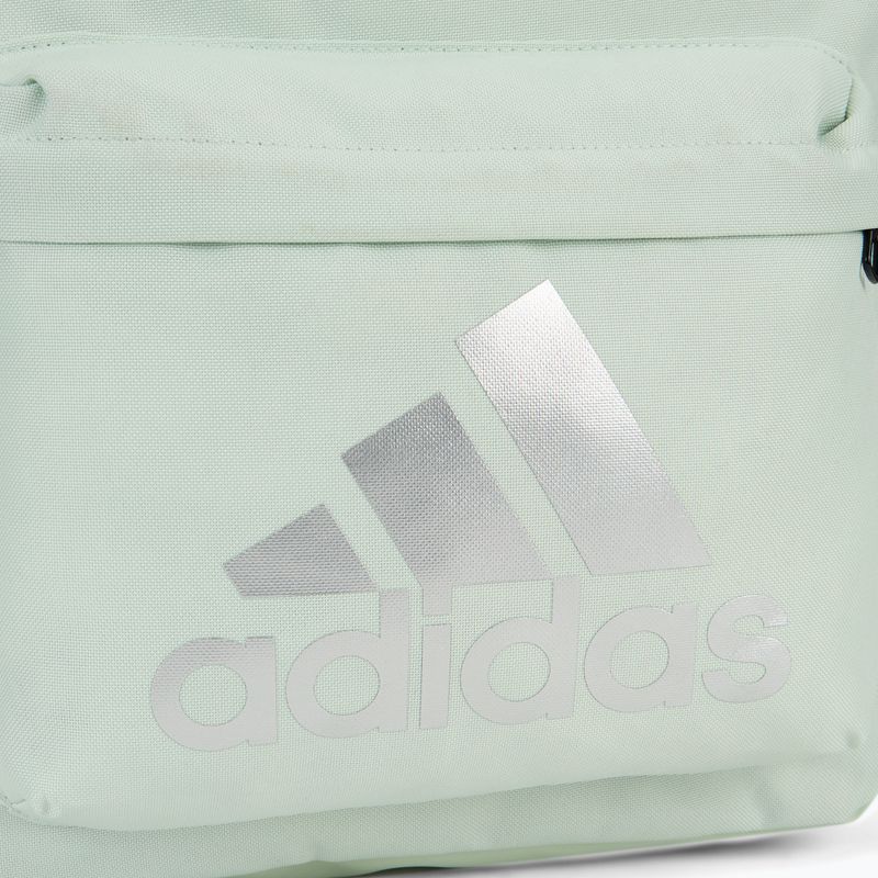 adidas Classic Badge Of Sport hátizsák 27.5 l vászon zöld/ ezüst metál színben 4