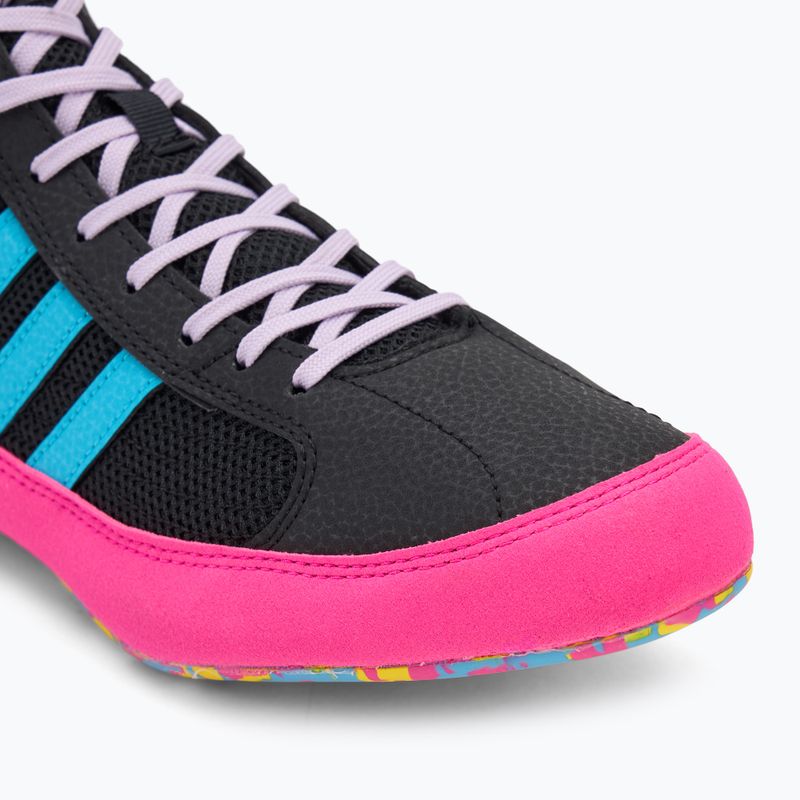 Bokszcipők adidas HVC core black/signal cyan/yellow 7