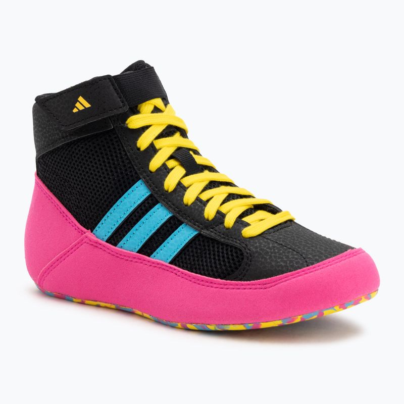 Gyerek bokszcipő adidas Havoc core black/signal cyan/yellow