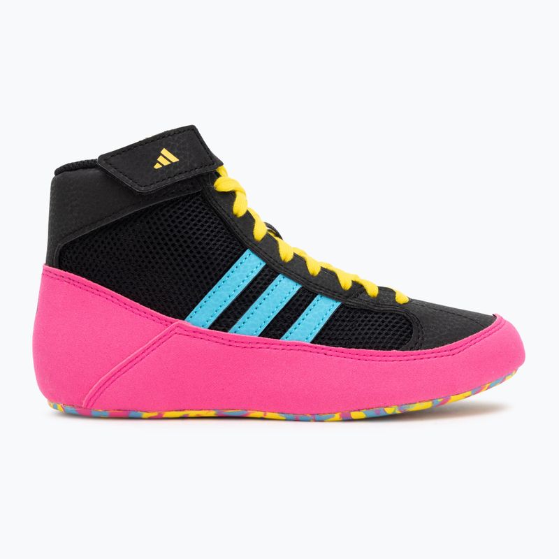 Gyerek bokszcipő adidas Havoc core black/signal cyan/yellow 2