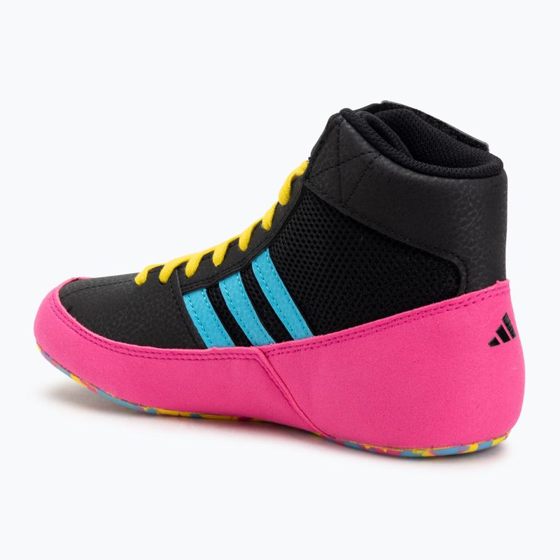 Gyerek bokszcipő adidas Havoc core black/signal cyan/yellow 3