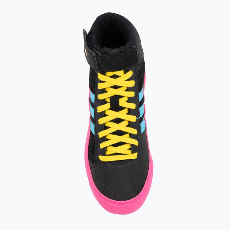 Gyerek bokszcipő adidas Havoc core black/signal cyan/yellow 5