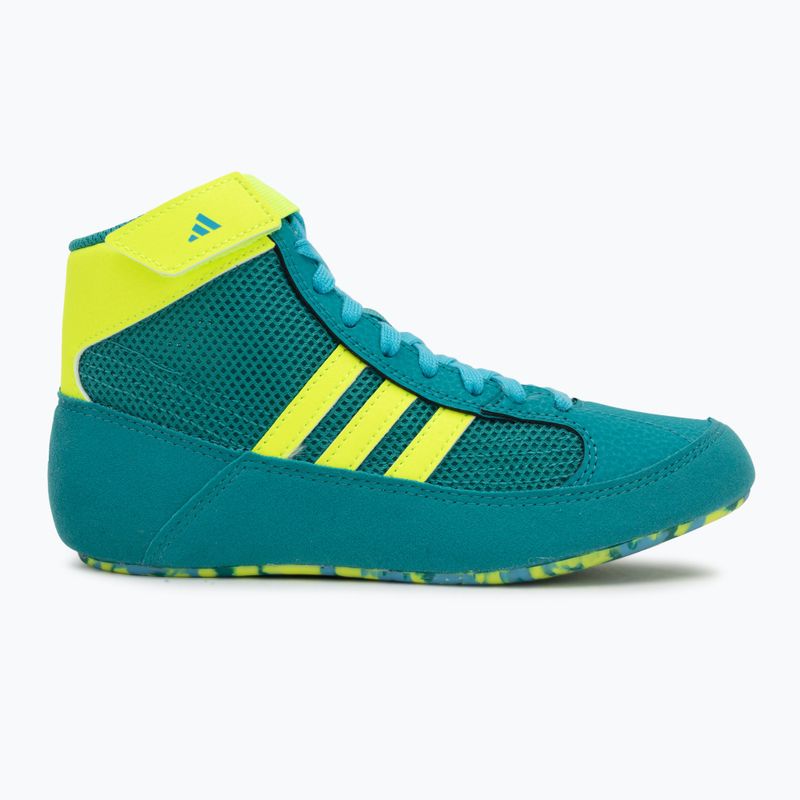 Gyerek birkózócipő adidas Havoc purple team/lucid lemon/signal cyan 2