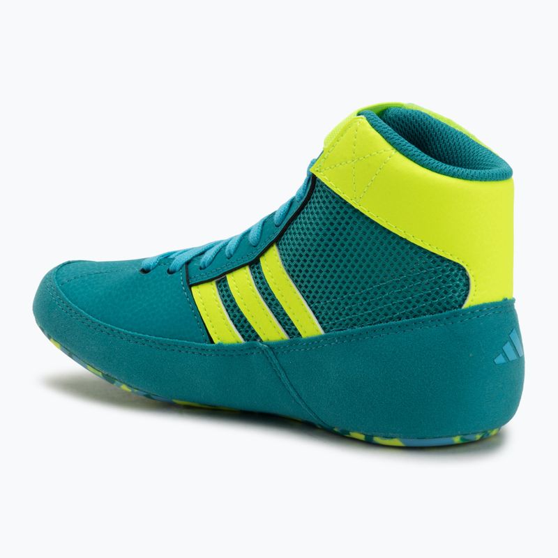 Gyerek birkózócipő adidas Havoc purple team/lucid lemon/signal cyan 3