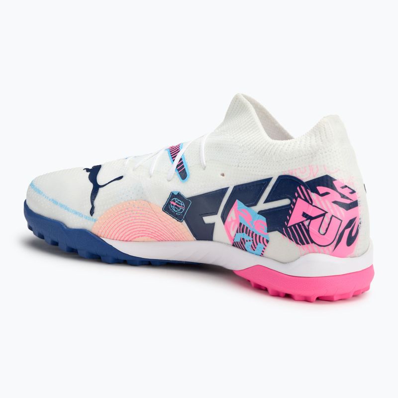 Futballcipő PUMA Future 7 Match Vol. Up TT white/lumi blue/poison pink/fizzy melon/bluemazing 3