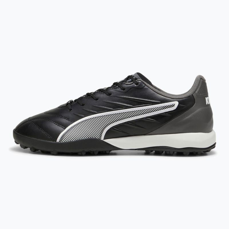 PUMA King Pro TT labdarúgócipő puma fekete/puma fehér/hideg sötétszürke 9