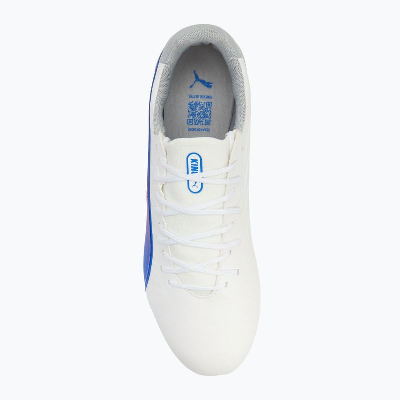 PUMA King Match MxSG férfi futballcipő puma fehér/kékmáz/szürke/szürke/szürkésbarna/szürkéscsillogás 5