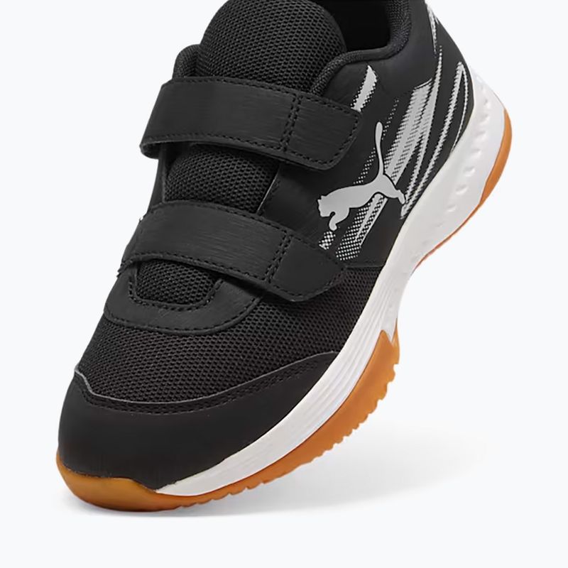 PUMA Varion II V Jr gyermek beltéri sportcipő puma fekete/hűvös világosszürke/gumi 12