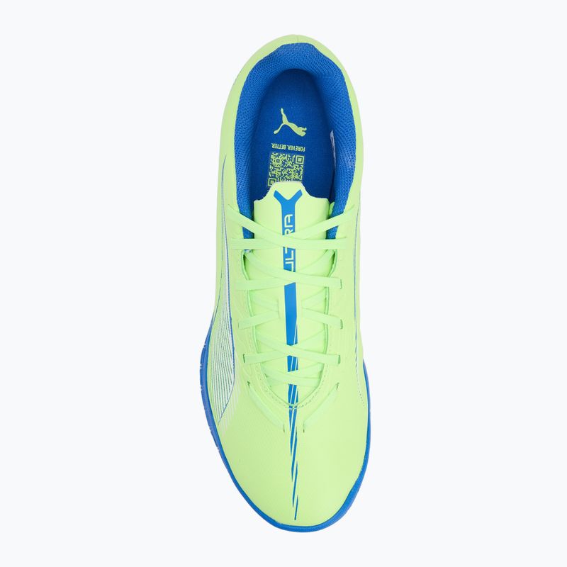 PUMA Ultra 5 Play IT pezsgő alma/puma fehér futballcipő 5