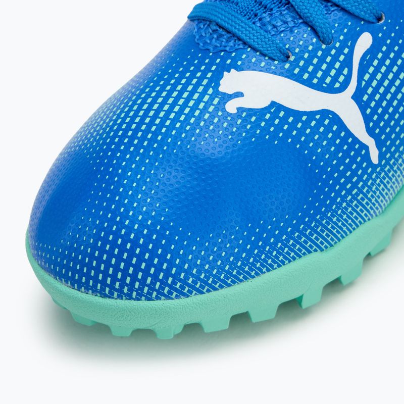 Gyerek focicipő PUMA Future 7 Play TT Jr hyperlink blue/mint/puma white 7