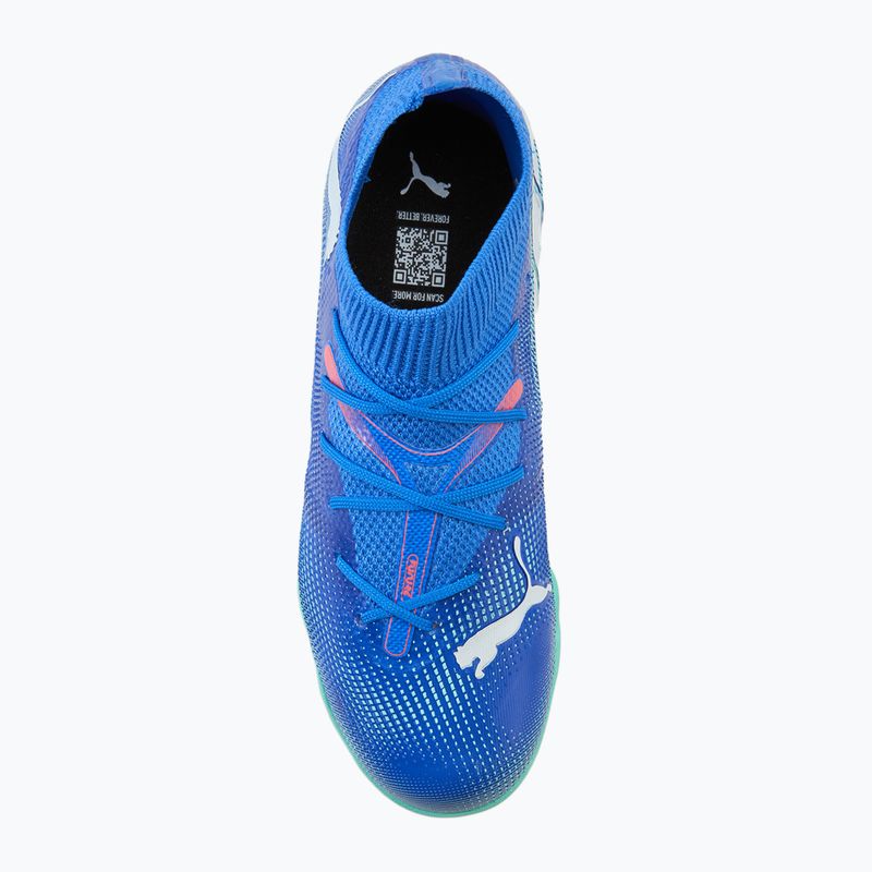 Gyerek focicipő PUMA Future 7 Match TT + Mid Jr bluemazing/puma white/electric peppermint 5