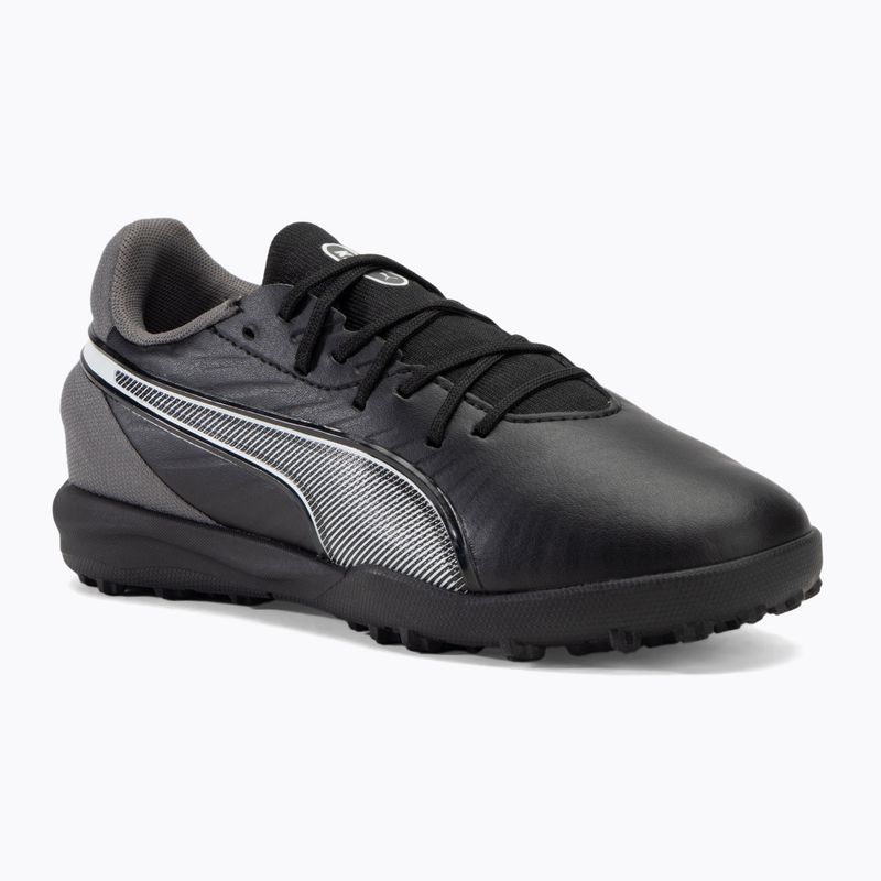 PUMA King Match TT Jr gyermek focicipő puma fekete/puma fehér/hűvös sötétszürke