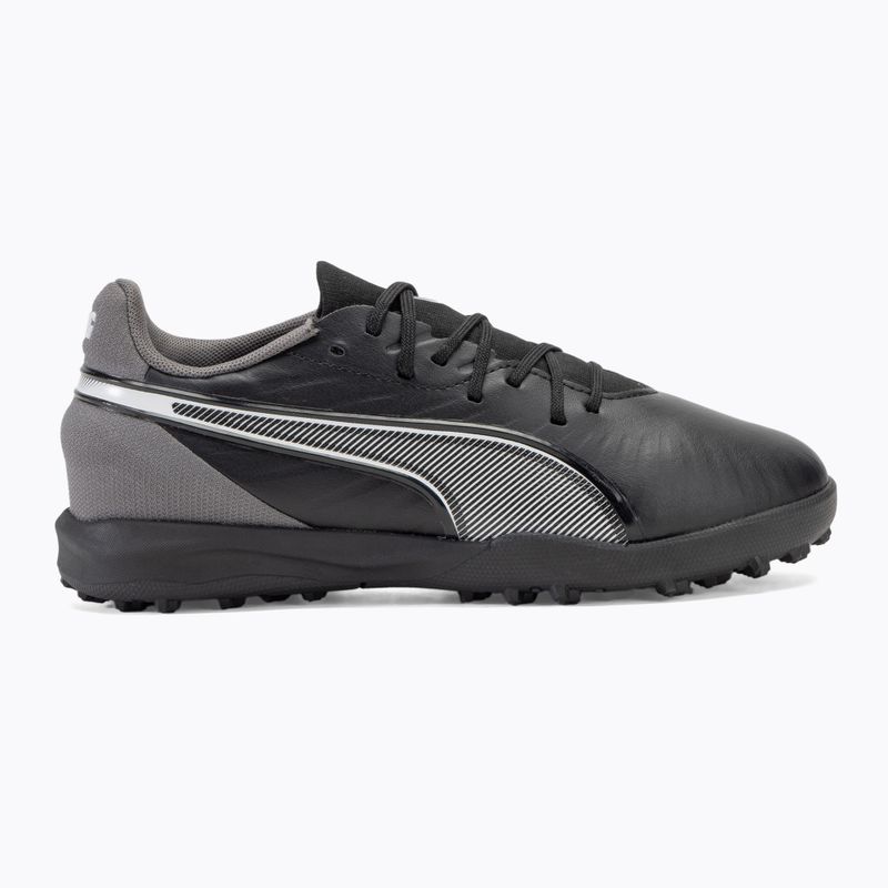 PUMA King Match TT Jr gyermek focicipő puma fekete/puma fehér/hűvös sötétszürke 2