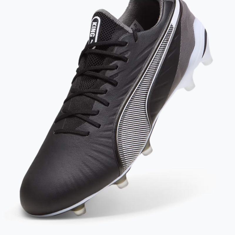 PUMA King Ultimate FG/AG labdarúgócipő puma fekete/puma fehér/hideg sötétszürke 12