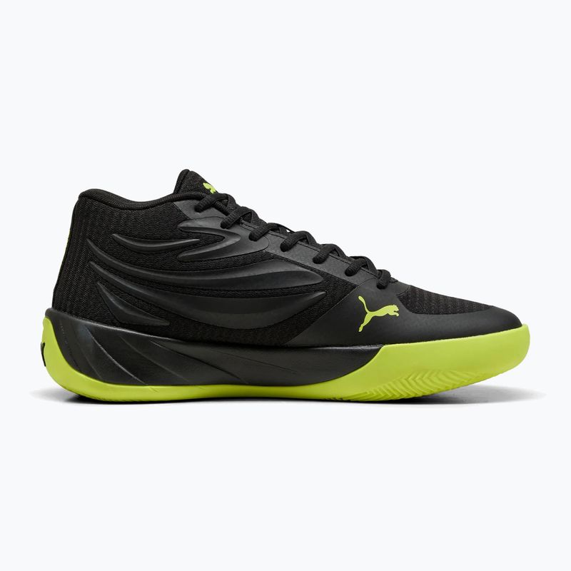 Férfi kosárlabda cipő PUMA Court Pro puma black/electric lime 3