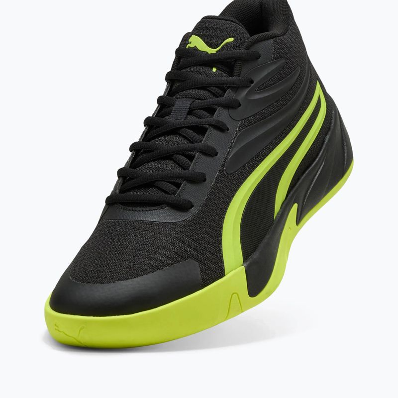 Férfi kosárlabda cipő PUMA Court Pro puma black/electric lime 4