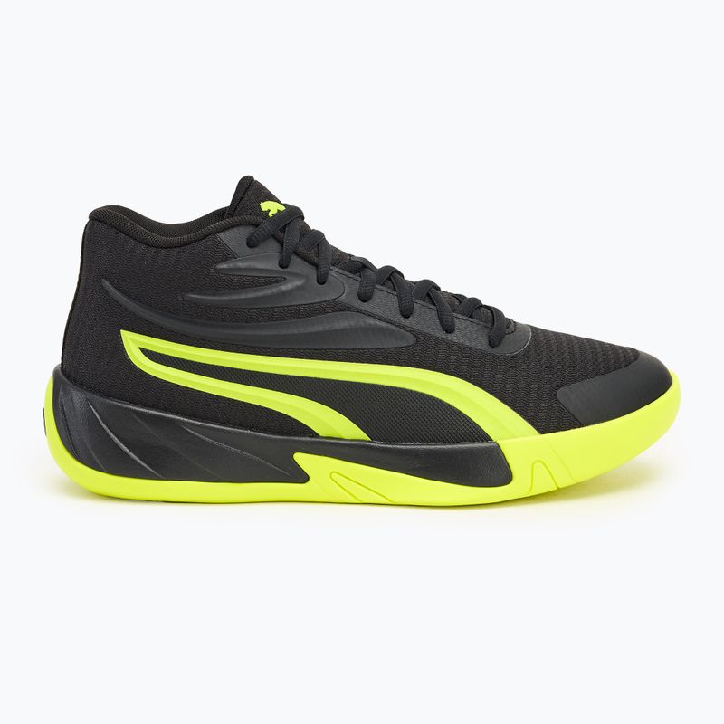 Férfi kosárlabda cipő PUMA Court Pro puma black/electric lime 2