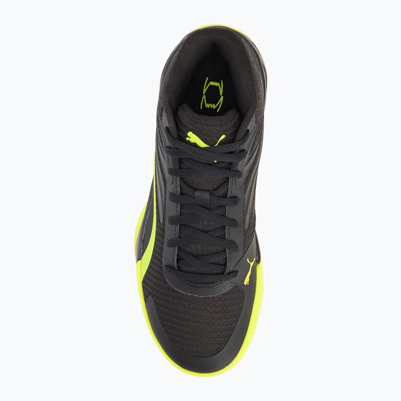 Férfi kosárlabda cipő PUMA Court Pro puma black/electric lime 5