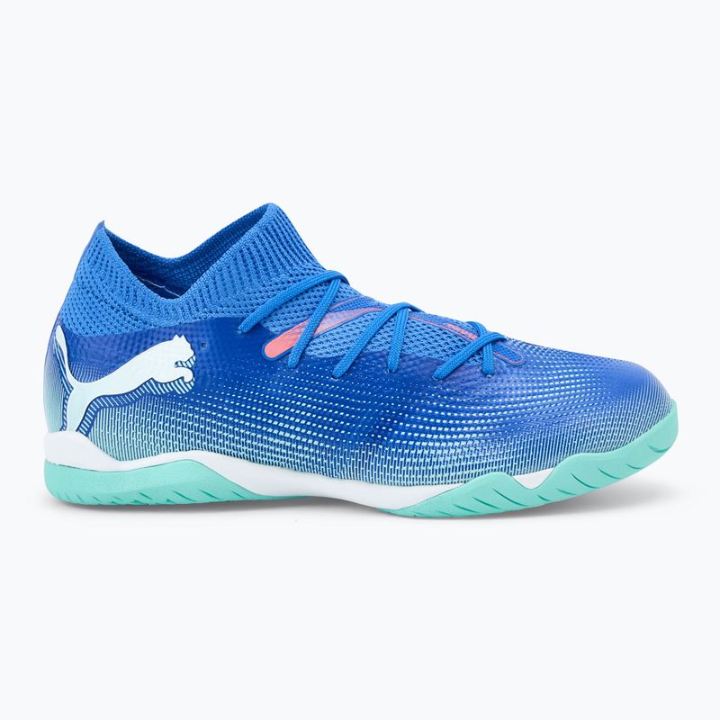 Gyerek focicipő PUMA Future 7 Match It + Mid Jr bluemazing/puma white/electric peppermint 2