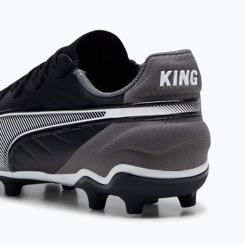 PUMA King Match FG/AG Jr gyermek focicipő puma fekete/puma fehér/hűvös sötétszürke 13