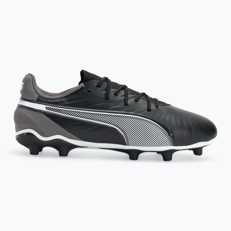 PUMA King Match FG/AG Jr gyermek focicipő puma fekete/puma fehér/hűvös sötétszürke 2