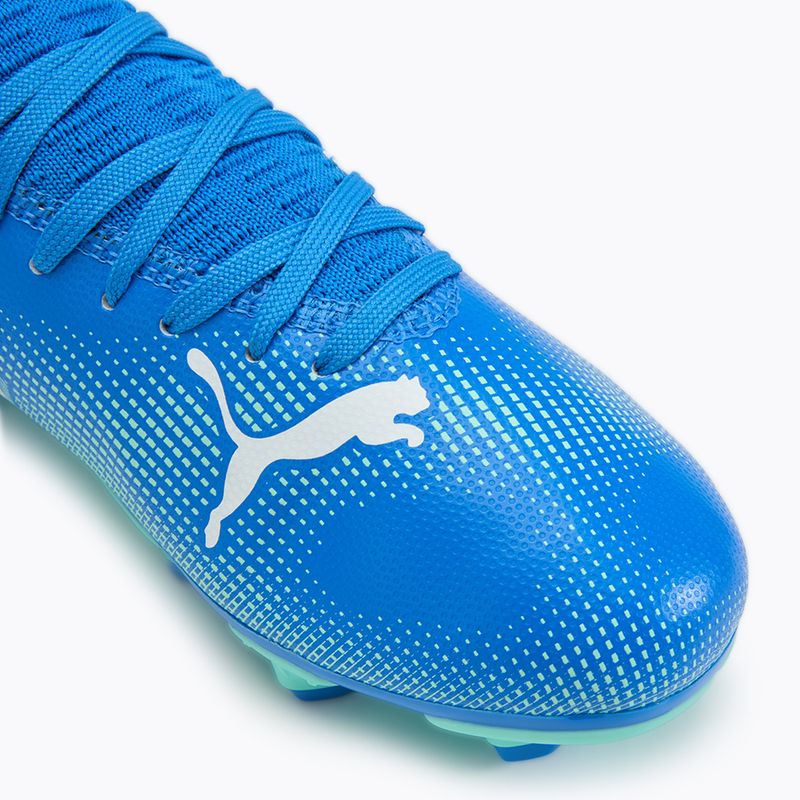 Gyerek focicipő PUMA Future 7 Play FG/AG Jr hyperlink blue/mint/puma white 7