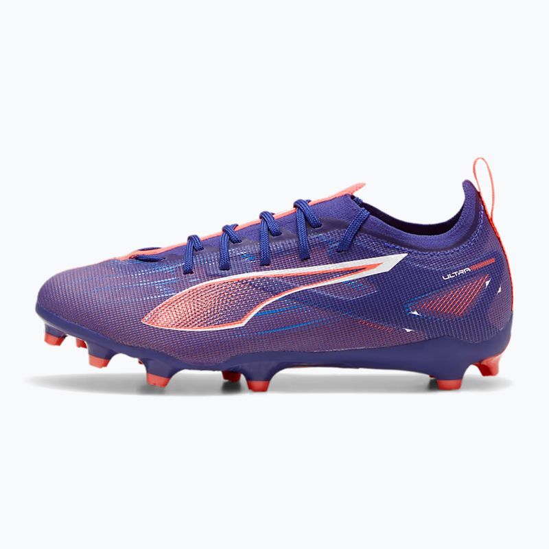 PUMA Ultra 5 Pro FG/AG Jr gyermek labdarúgócipő lapis lazuli/puma fehér/naplemente fénye 9