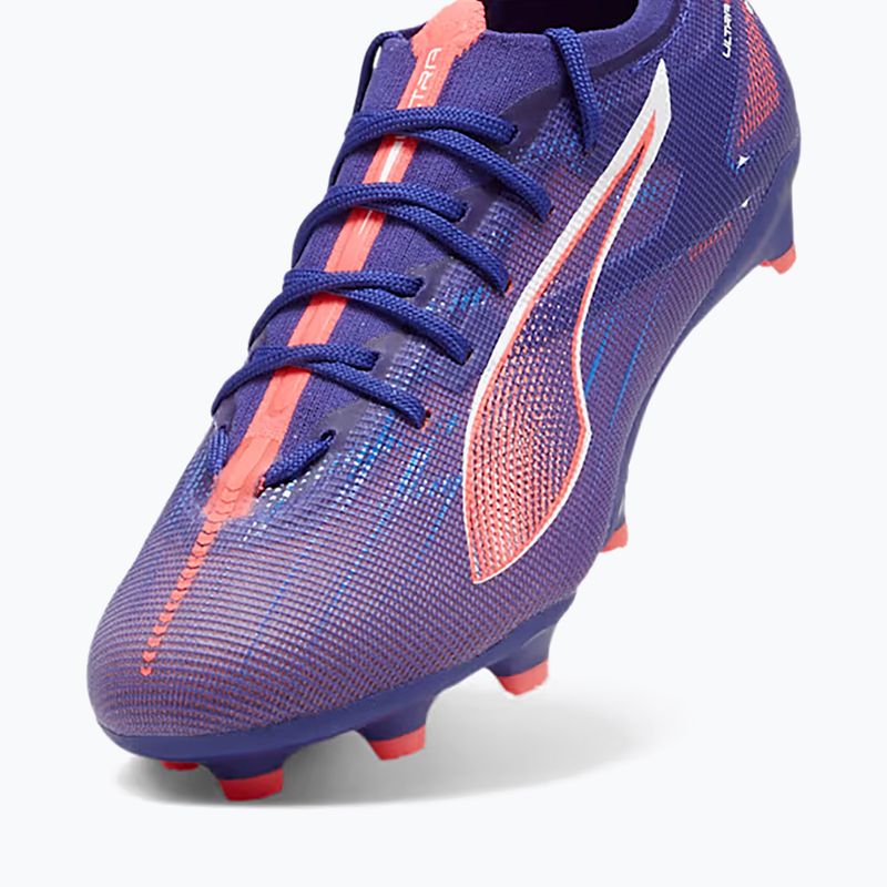 PUMA Ultra 5 Pro FG/AG Jr gyermek labdarúgócipő lapis lazuli/puma fehér/naplemente fénye 12