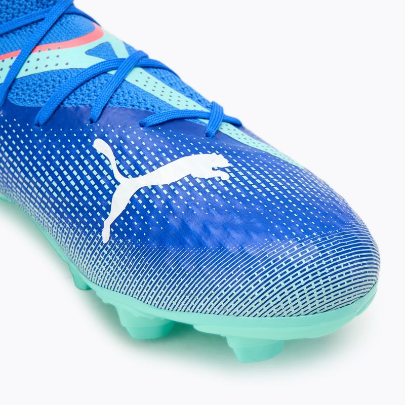 PUMA Future 7 Pro FG/AG Jr gyermek labdarúgócipő kék/fehér/puma/elektromos borsmenta 7