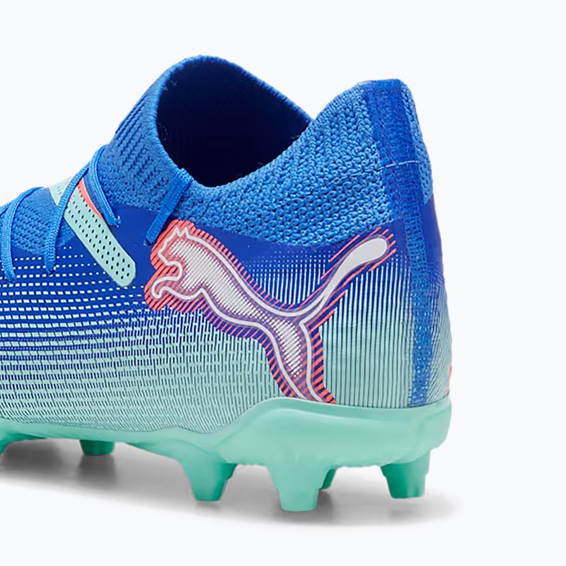 PUMA Future 7 Pro FG/AG Jr gyermek labdarúgócipő kék/fehér/puma/elektromos borsmenta 6