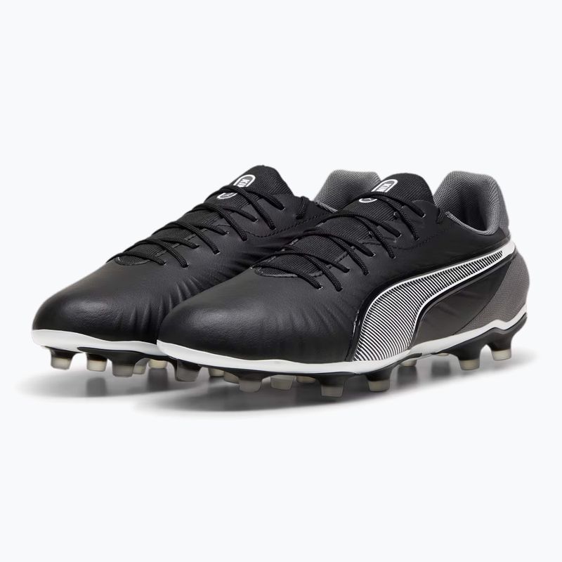 PUMA King Match FG/AG labdarúgócipő puma fekete/puma fehér/hideg sötétszürke 10