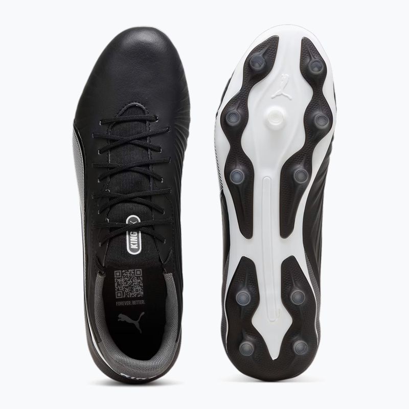 PUMA King Match FG/AG labdarúgócipő puma fekete/puma fehér/hideg sötétszürke 11