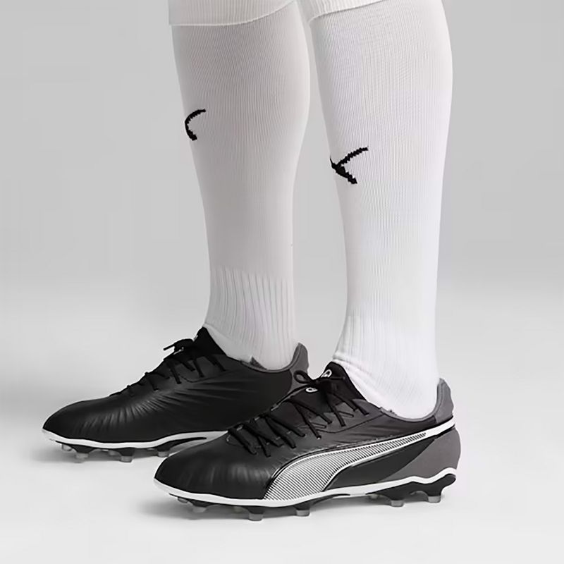 PUMA King Match FG/AG labdarúgócipő puma fekete/puma fehér/hideg sötétszürke 14